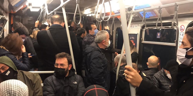 Kirazlı-Yenikapı Metrosu'nda yine aynı görüntü