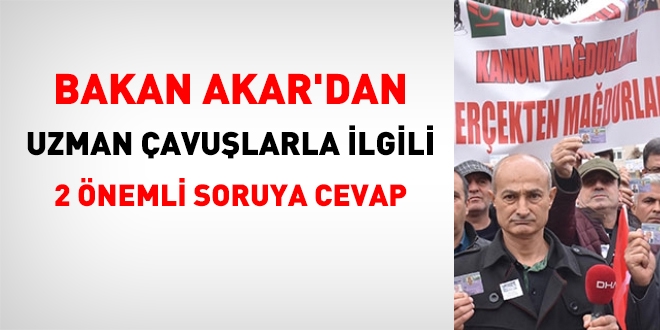 Bakan Akar'dan uzman çavuşlarla ilgili 2 önemli soruya cevap