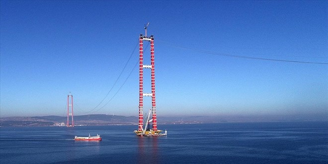 Çanakkale Köprüsü'nün yüksekliği Eyfel Kulesi'ni geçti