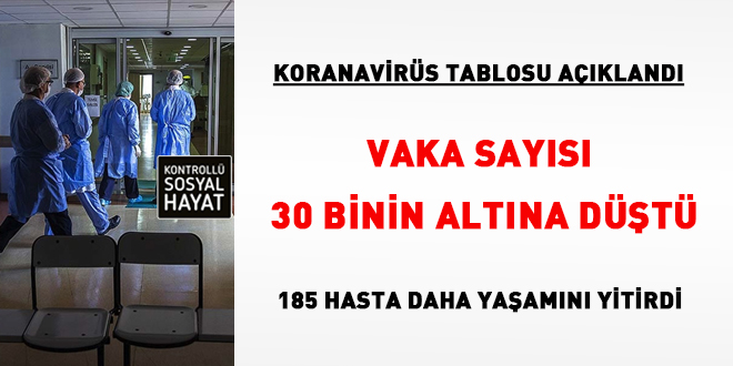 Koronavirüs tablosu açıklandı... Vaka sayısı 30 binin altına indi