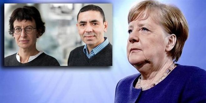 Merkel, Prof. Dr. Şahin ve eşi Dr. Türeci'yi öve öve bitiremedi