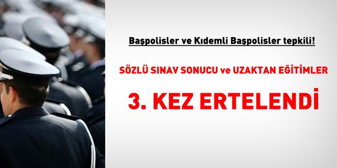 Başpolislerin beklediği sınav sonucu 3. kez ertelendi