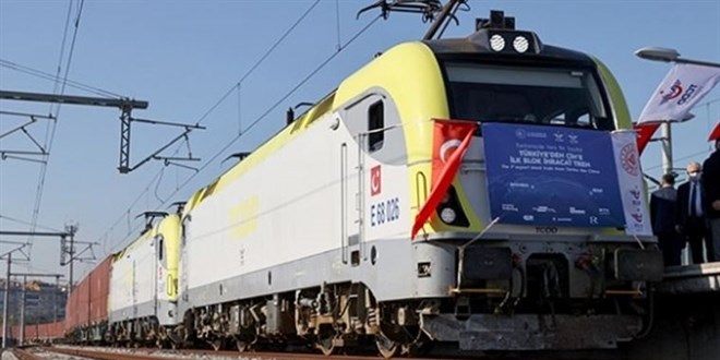 Trkiye'den in'e giden ilk ihracat treni Kazakistan'a ulat