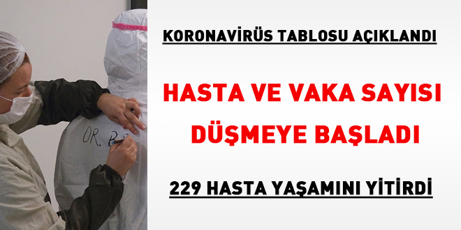 Hasta ve vaka sayısı düşmeye başladı