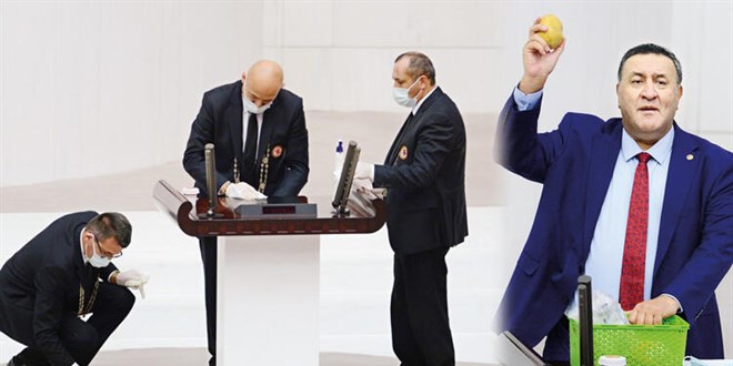 Fasulye nohut patatesle çıktı, inerken hepsini düşürdü