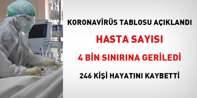 Hasta sayısı 4 bin sınırına geriledi