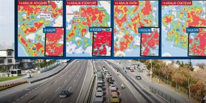 stanbul'da kstlama etkisi: Harita yeile dnyor