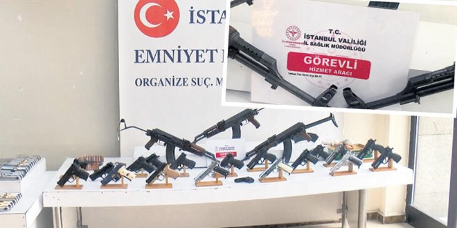 İl Sağlık Müdürlüğü kartıyla silah kaçakçılığı