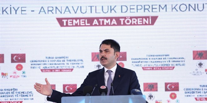 Arnavutluk'ta TOKİ tarafından inşa edilecek deprem konutlarının temeli atıldı