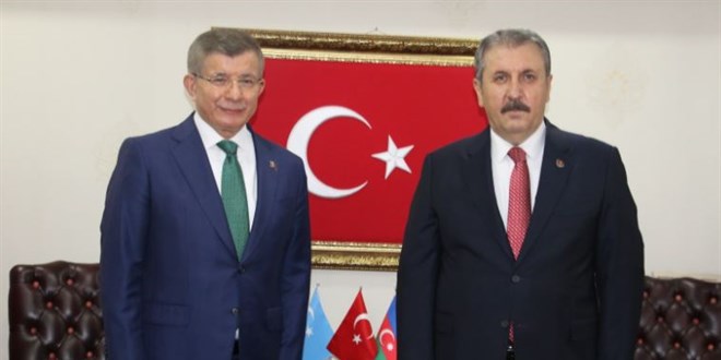 BBP Genel Başkanı Destici Ahmet Davutoğlu ile görüştü