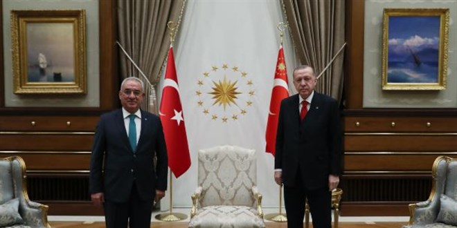 Cumhurba�kan� Erdo�an, DSP lideri Aksakal'� kabul etti