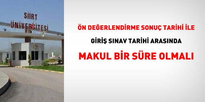 Akademik alımlarda yazılı sınava katılım için adaylara makul süre tanınmalı!