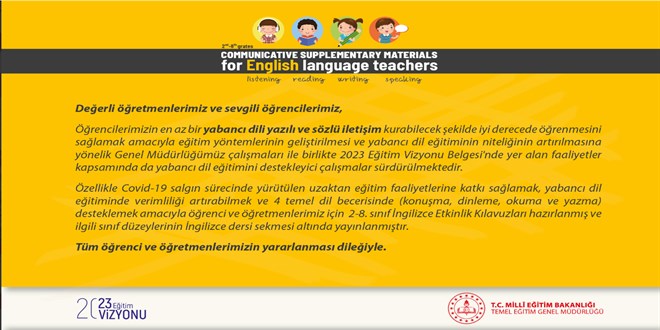 MEB, yeni ve eğlenceli İngilizce etkinlik kılavuzları hazırladı