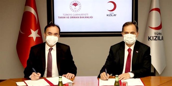 Bakanlık ile Kızılay arasında tarım, hayvancılık ve gıda da iş birliği