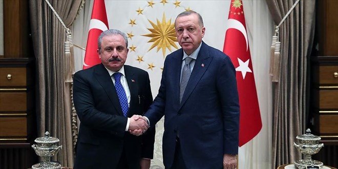 Cumhurbaşkanı Erdoğan, TBMM Başkanı'nı kabul etti