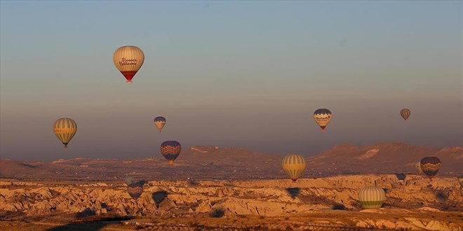 Kapadokya'y 2020'de 120 bin 917 turist gkyznden izledi