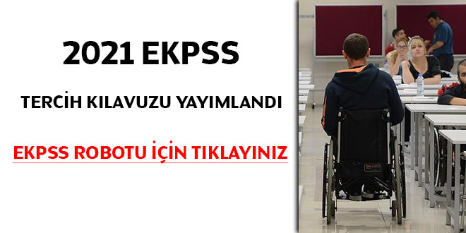 2021 EKPSS tercih kılavuzu yayımlandı