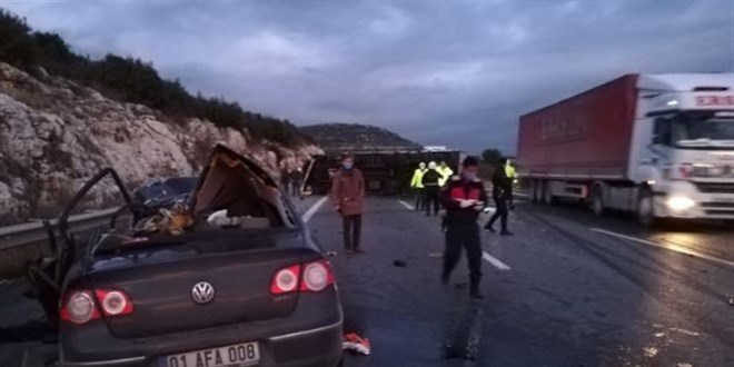 Pozantı-Ankara otoyolunda feci kaza: 5 ölü