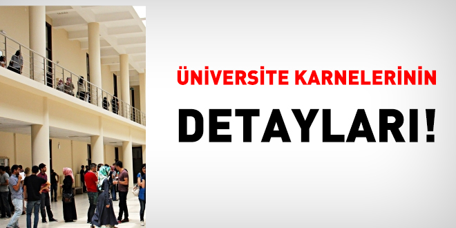Üniversite karnelerinin detayları