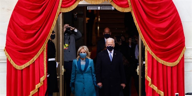 ABD Bakan Joe Biden, yemin treninin ardndan Beyaz Saray'a geldi