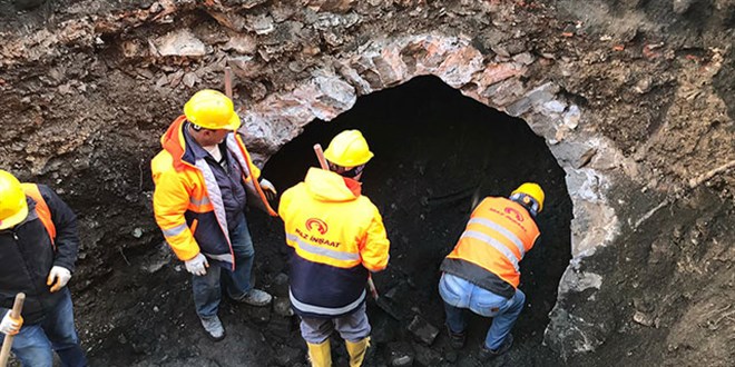 Trabzon'da altyapı kazısında bulunan sarnıcın sırrı çözüldü