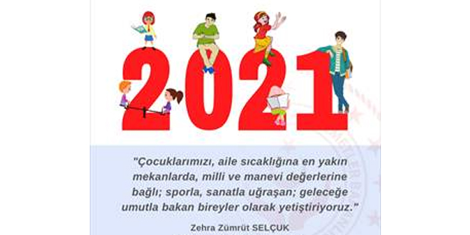 Devlet korumasındaki çocukların eserleri 2021 yılı takvimini süsledi