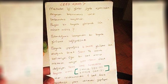 Bu notla dolandırılmışlar! 4 saatte 3 bin lira