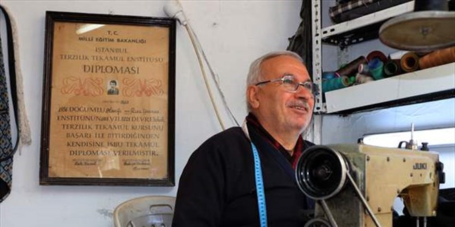 Tarihi sokakların yarım asırlık 'diplomalı' terzisi