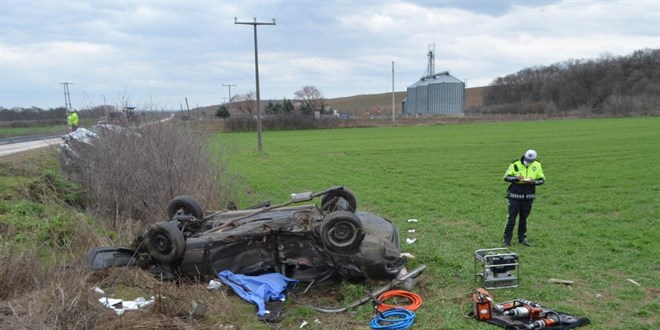 Tekirdağ'da feci kaza: 2 ölü, 4 yaralı