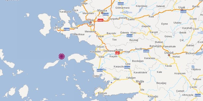 İzmir Urla açıklarında 4,4 büyüklüğünde deprem