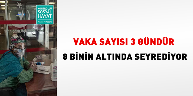 Vaka sayısı 3 gündür 8 binin altında seyrediyor