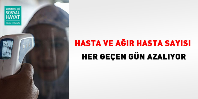 Hasta ve ağır hasta sayısı her geçen gün azalıyor