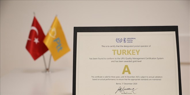 PTT AŞ, 'A seviye' uluslararası hizmet kalite belgesi aldı