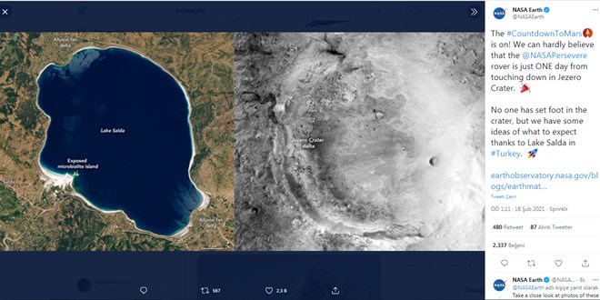 NASA'dan Salda paylaşımı: Mars'a dair fikir verecek