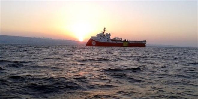 Yunanistan savaş uçaklarından araştırma gemisine taciz