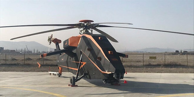 nsansz helikopterimiz T629 ilk kez grcye kt