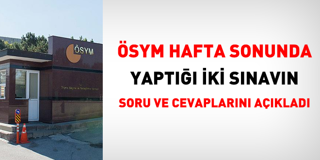 MBSTS ve YÖKDİL/2 soru ve cevapları açıklandı