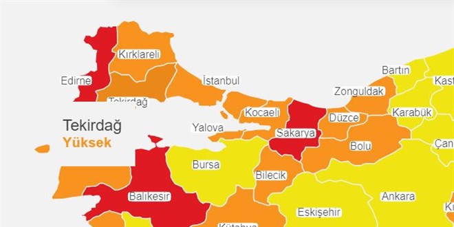 Edirneliler haritadaki 'kırmızı' renginden rahatsız