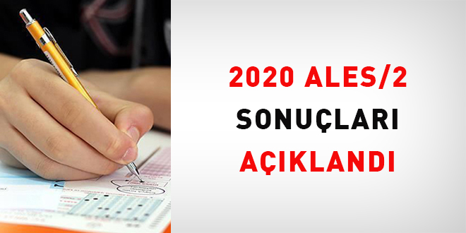 2020 ALES/2 sonular akland