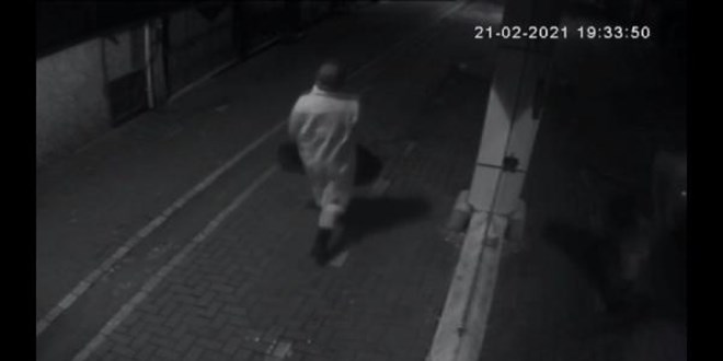 Filyasyon ekibi tulumuyla hırsızlık kamerada