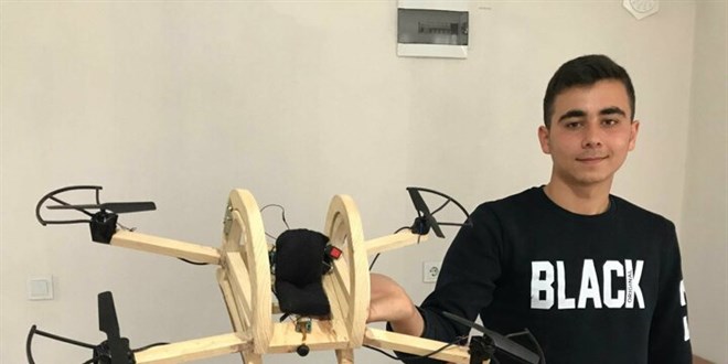 Lise öğrencisi insan taşıyabilen saatte 120 km hıza ulaşabilen drone tasarladı