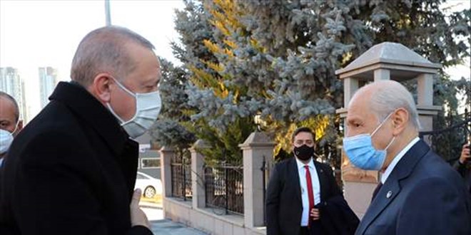 Cumhurbaşkanı Erdoğan'ın Bahçeli'yi ziyareti sona erdi