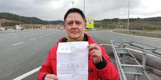 Otoyol geçiş ücretini ödemeyi unutunca icralık oldu