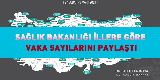 İllere göre Kovid-19 vaka sayısının güncel haritası yayınlandı