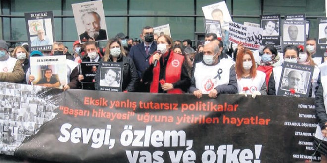 Koronavirüs kurbanı 400 sağlıkçı anıldı