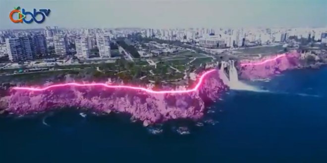 Antalya'da falezlere ayd�nlatma projesi durduruldu