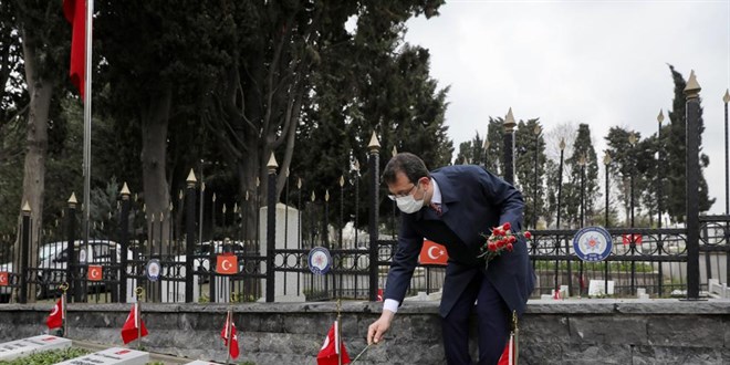 Ekrem İmamoğlu'na şehitlikte gazi yakını tepki gösterdi