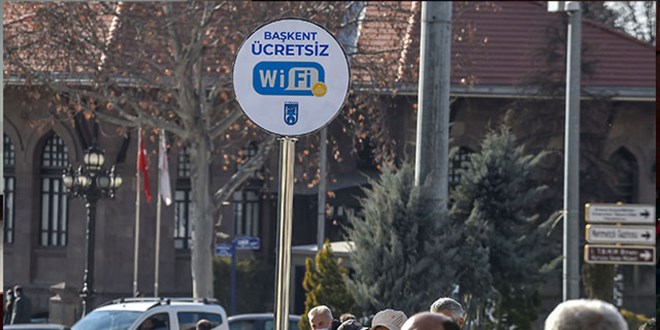 Başkent meydanlarında ücretsiz internet