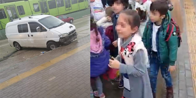 Kaçak okul servisi kaza yaptı, içinden 20 öğrenci çıktı