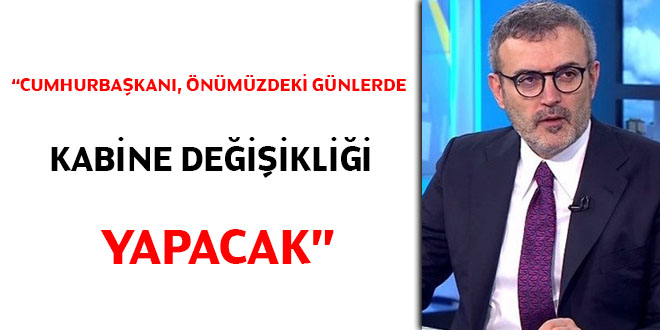 'Erdoğan, önümüzdeki günlerde kabine değişikliği yapacak'